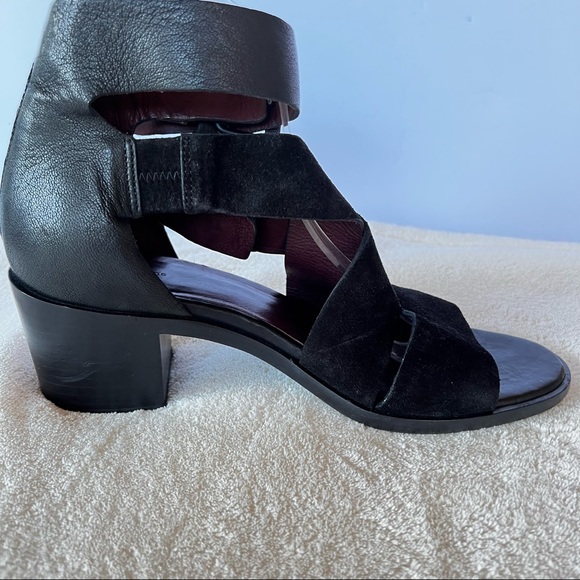 RAG & BONE CHUNKY STRAPPY BLACK LEATHER SUEDE MADRID CITY SANDAL SIZE 40 - Picture 13 of 13